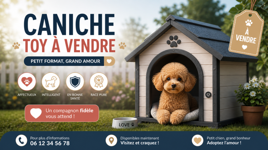 caniche toy à vendre